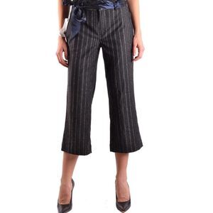 Jacob Cohen Striped Cropped Wide Leg Pants Women grey Trousers